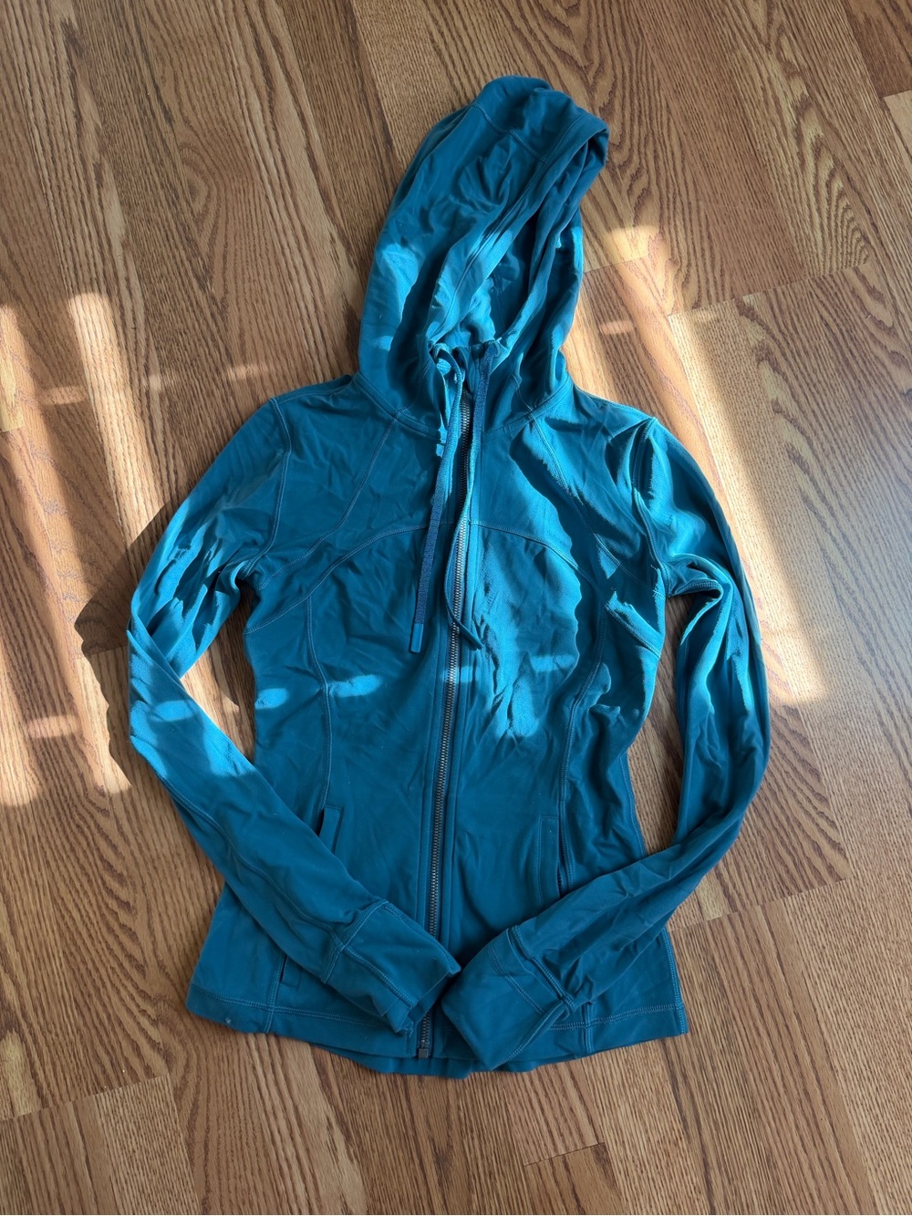 lululemon athletica Teal Hooded Zip Jacket